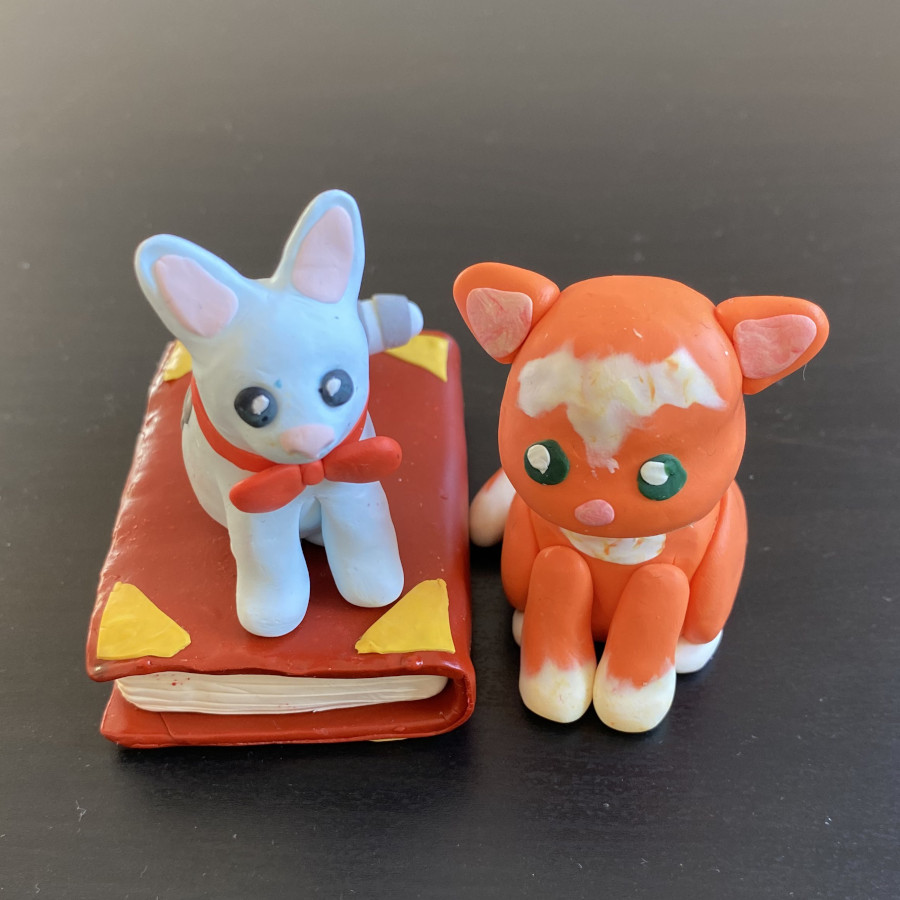 Some cats, polymer clay