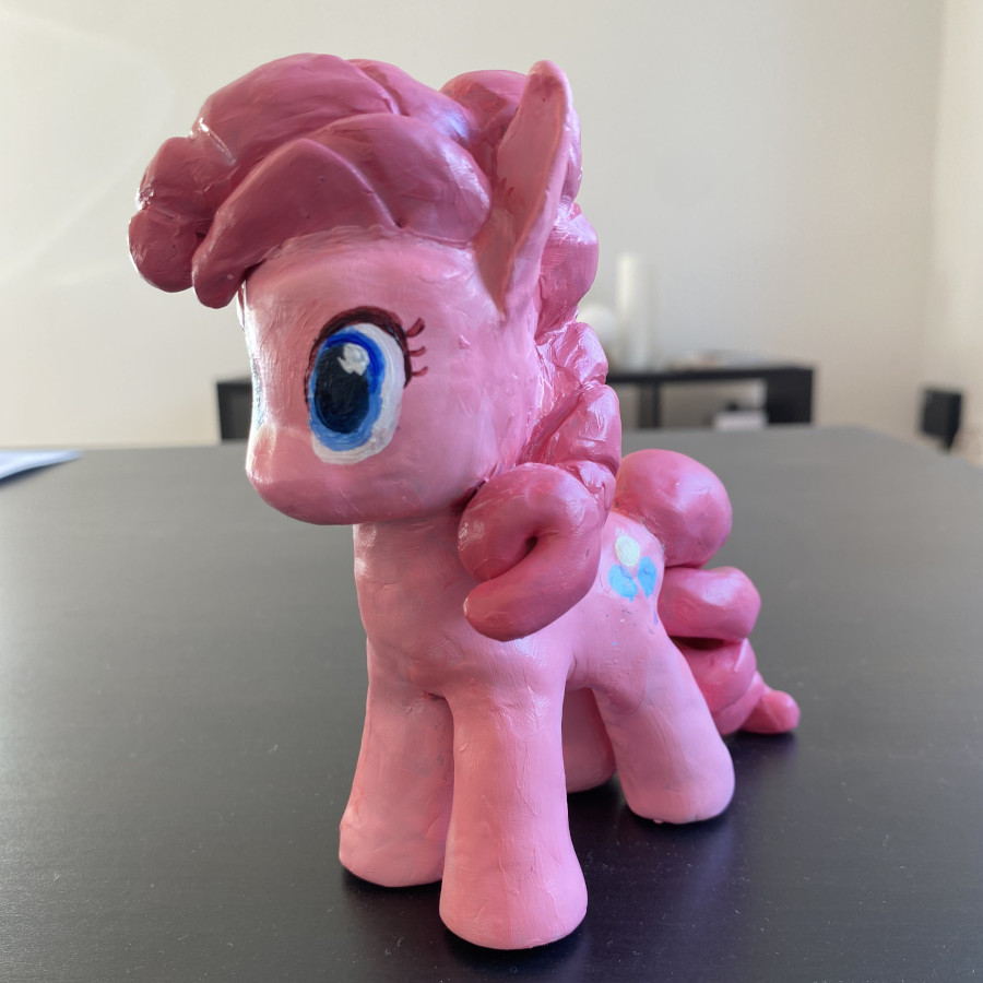 Pinkie pie, polymer clay